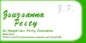 zsuzsanna peity business card